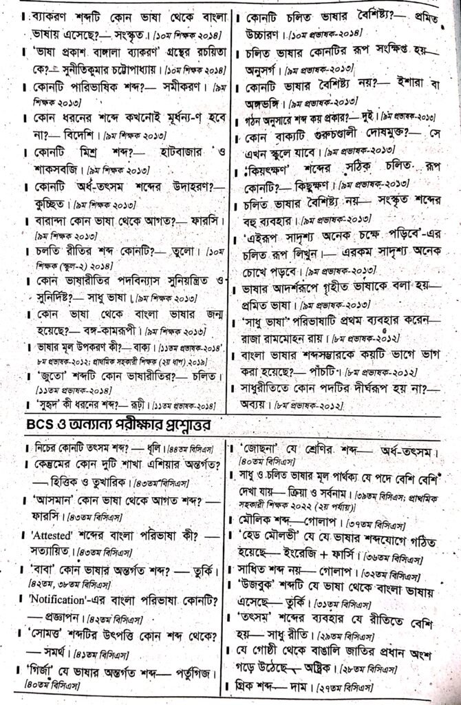 ১৯ তম শিক্ষক নিবন্ধন প্রস্তুতি ভাষারীতি ও বিরাম চিহ্ন [ স্কুল, স্কুল-২ ও কলেজ পর্যায়]